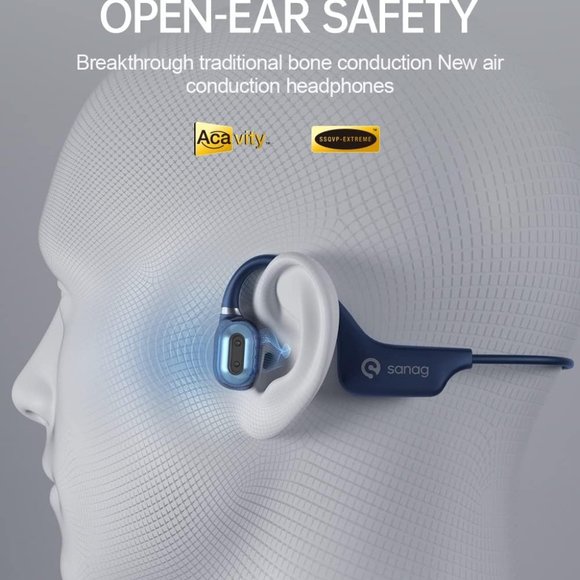 Sanag Open-Ear Wireless Earphones Air Conduction Headphones Bluetooth 5.0 with M - Picture 8 of 16